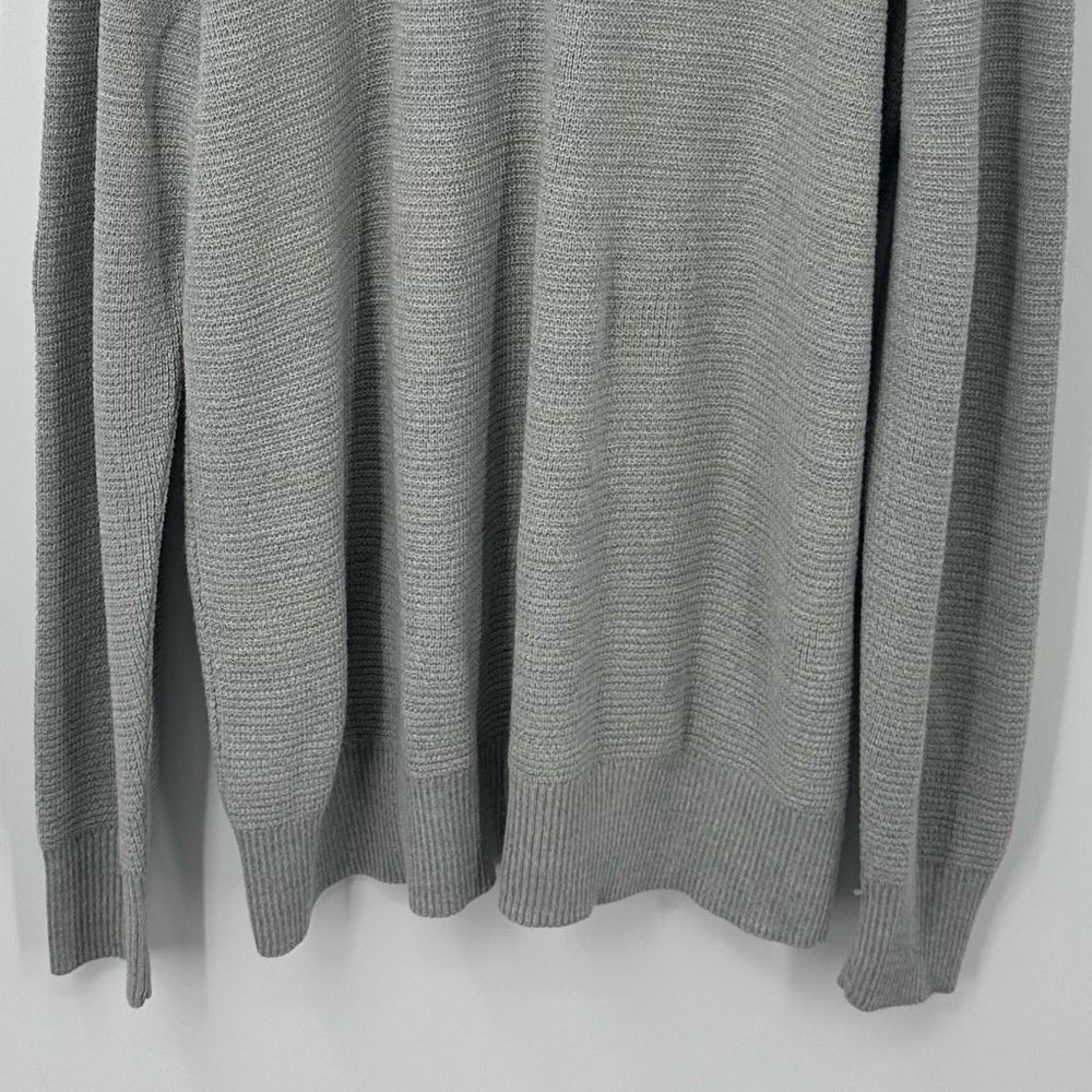Nordstrom Merino Wool Mens Sweater Quarter Button Gray XL Soft Knit | D1991 - Picture 6 of 8